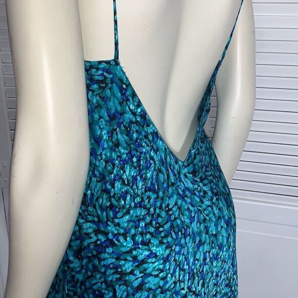 Vintage Neiman Marcus UNION MADE Slip Satin Maxi Dress Georgette Trabolsi Medium - Picture 8 of 15